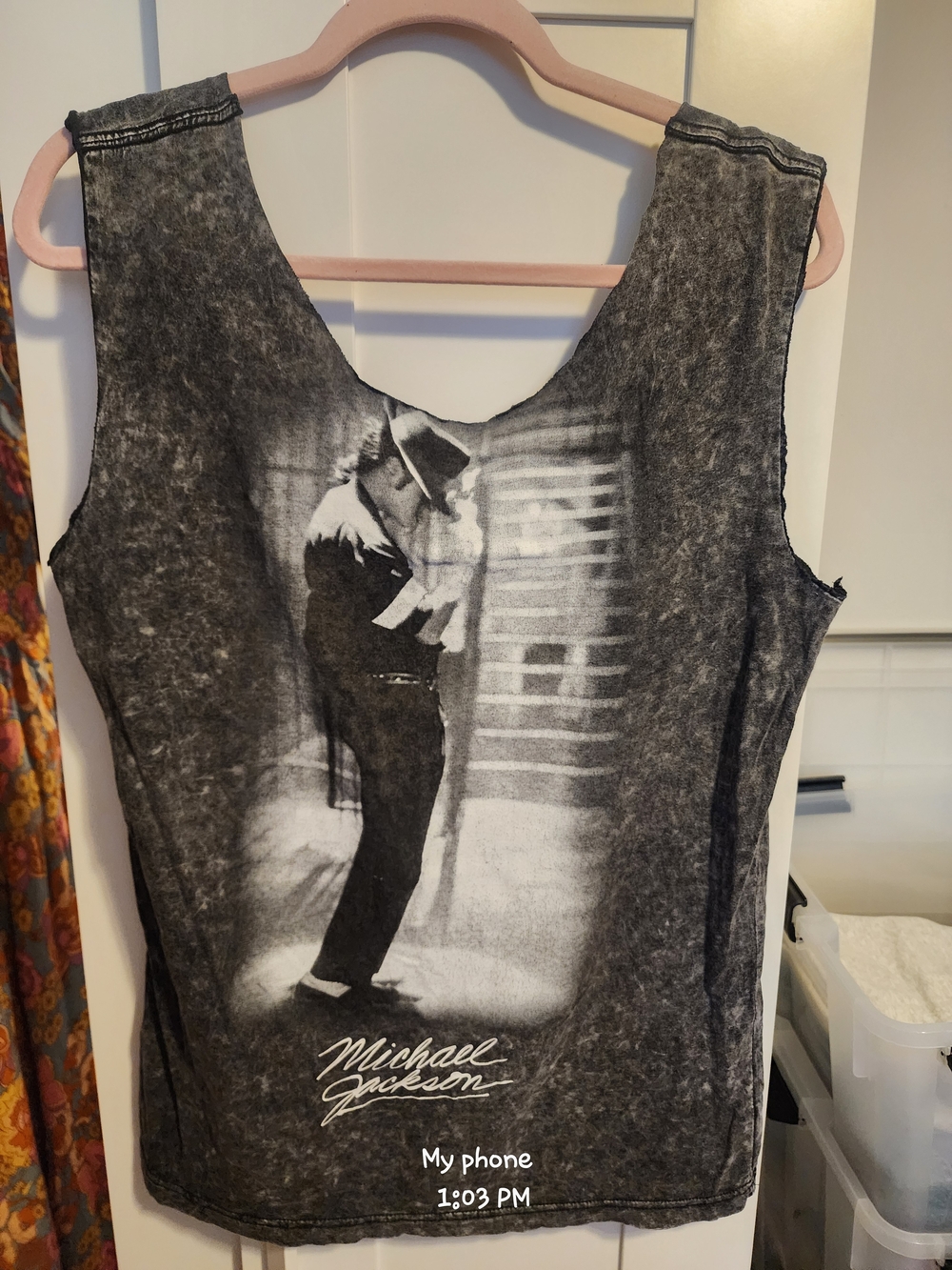 Michael Jackson Black Graphic Muscle Tee